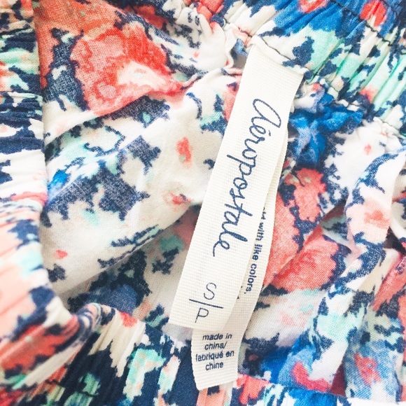 AEROPOSTALE Boho Floral Print Circle Skirt With Elastic Waist Pink Size Small - Picture 5 of 8